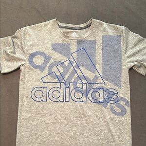 adidas Gray and Blue Kids T-Shirt